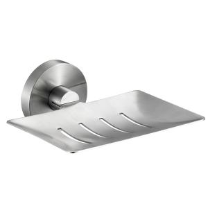 China Stainless Steel Soap Dish Holders Square Wall Mount Satin Finish wholesale