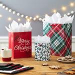 Christmas Gift Paper Bag For Decorative Party Bolsa De Navidad With Hand Length