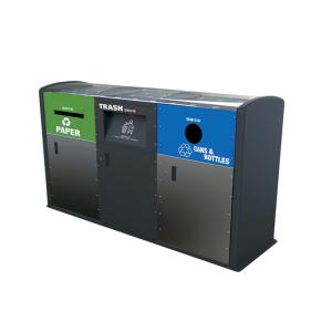 China 150kg Intelligent Garbage Recycling Bin / Solar Powered Trash Cans 120w wholesale