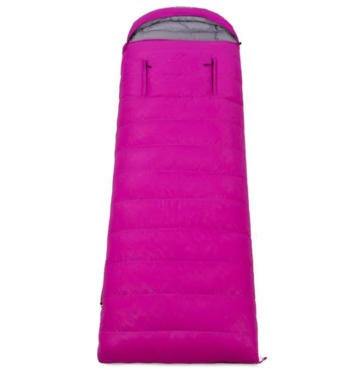 Lightweight Goose Down Sleeping Bags For Adults Pink Red Purple Blue Appearance