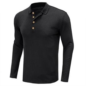China OEM maufactory Autumn And Winter Long Sleeved Solid Color POLO Shirt European And American wholesale