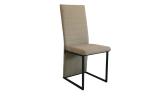 Black Powder Coated Steel Legs ODM Fabric Dining Room Chairs
