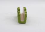 Green Asparagus Ceramic Napkin Holder Handmade Dolomite Tableware Room