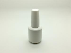 China white powder coating gel polish bottle thick tough coating 15ml round gel polish bottle nail polish packaging LESS MOQ wholesale