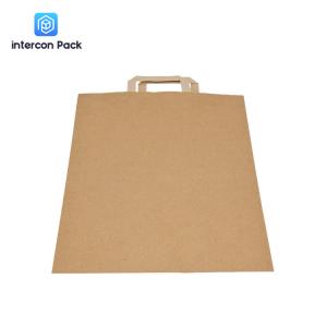 China Brown Kraft Paper Shopping Bags Matt Varnish Offset Printing wholesale