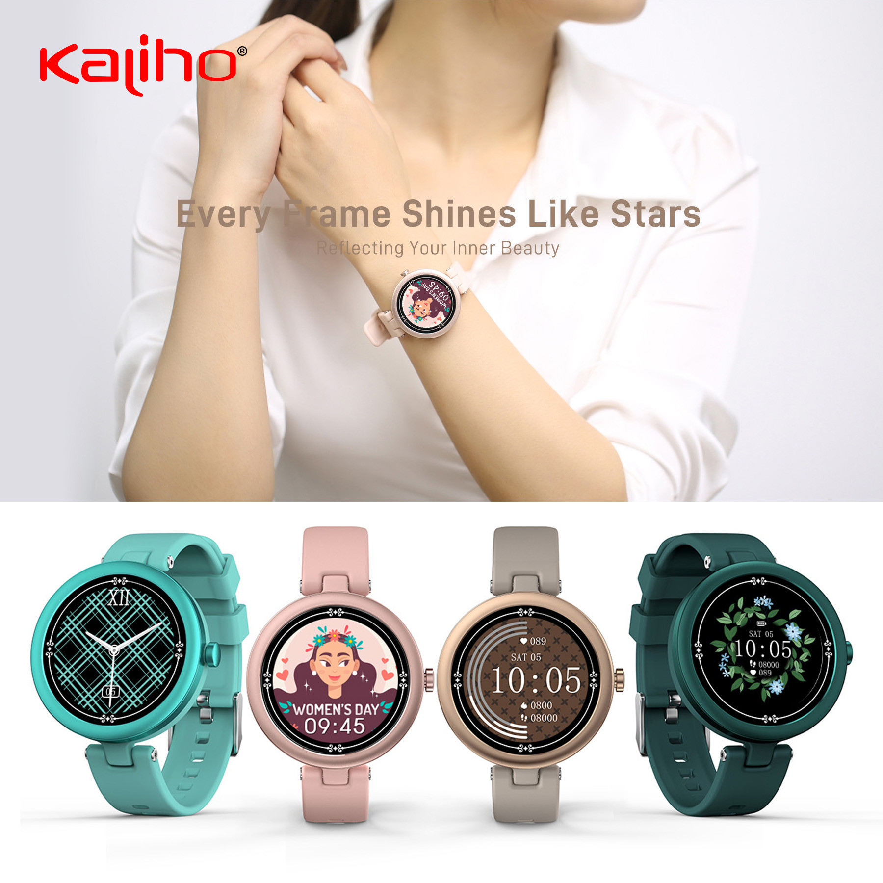1.09inch Waterproof Smart Watch Heart Rate Blood Pressure Oxygen Watch IOS