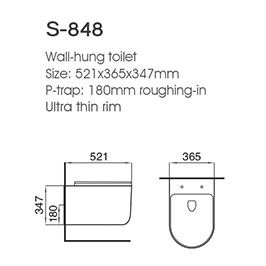 Factory Supply Wall-hung Toilet One Piece Ceramic Sanitary Ware Concealed Toilet Cistern Commercial Porcelain Round Toilet