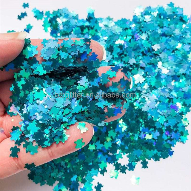 Wedding Occasion Holographic Gold with Holographic Silver Holographic Red Blue Green Grass Glitter 1 Color Print Method