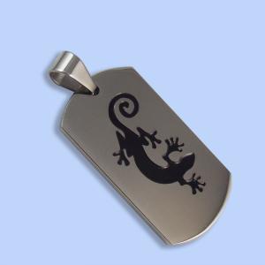 China 316L Stainless Steel Rectangle Square Shaped Necklace Pendant LPS0119 wholesale