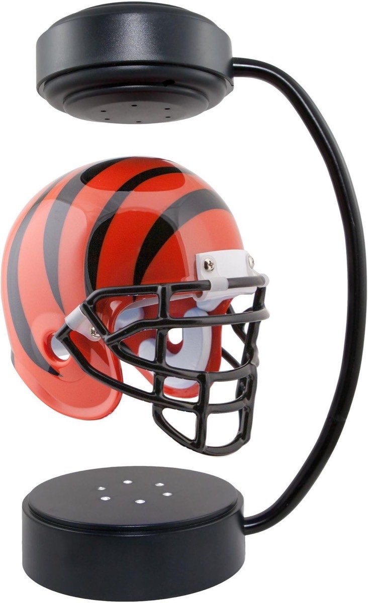 magnetic Suspended Olive Helmet display ,floating NFL helmet dispay , hovering helmet