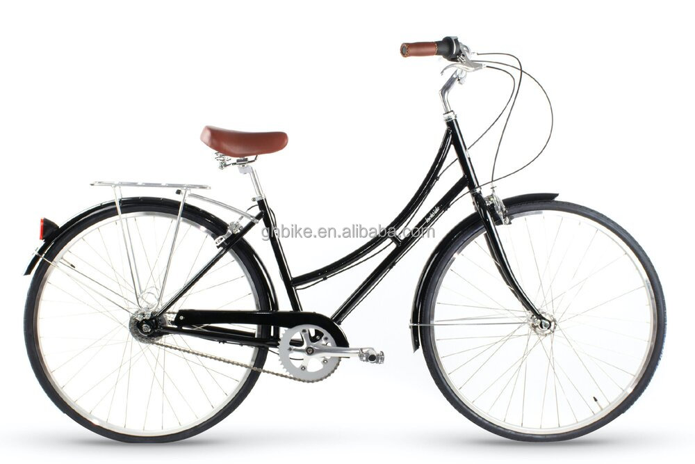 6 Speed Adult Women's Comfort Bike Vintage Lady Fitness City Bicycle with Basket