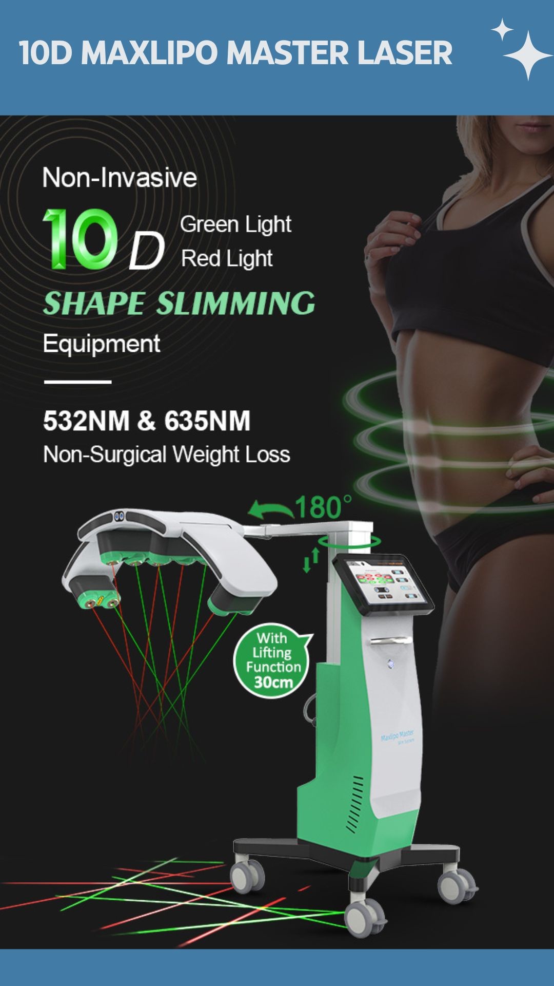 Fat Tighten Skin 10D Diode Lamp Cold Laser Therapy Device Laser Machine For Losing Weight