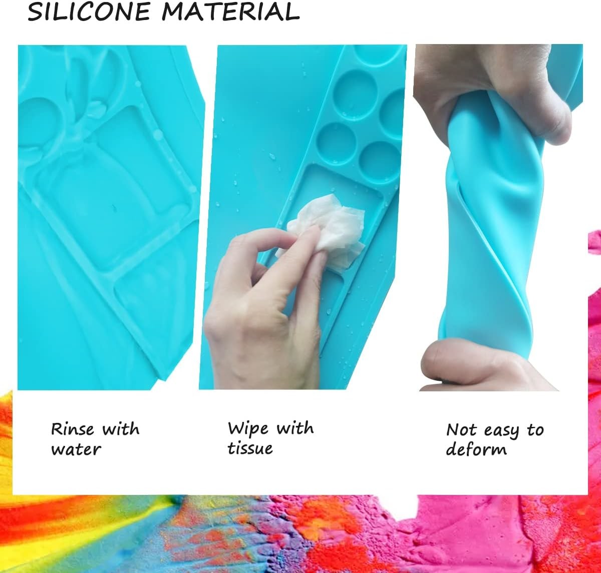 Super Large Silicone Craft Mat With 1 Magnetic Cup And Color Palette For Artist