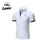 Slim Fit 100 Cotton Polo Shirts Quick Drying Outdoor Short Sleeve