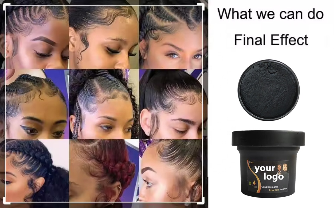 Adults Hair Wax Styling Shine Jam for Women Strong Hold Edge Control Private Label