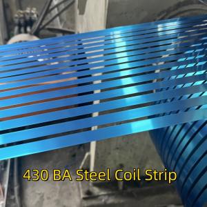 China BA Surface SS 430 Cold Rolled Stainless Steel Strip 430 Steel Coil With Bule PE Film 0.5*19mm wholesale