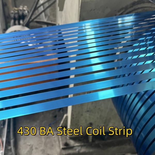 BA Surface SS 430 Cold Rolled Stainless Steel Strip 430 Steel Coil With Bule PE