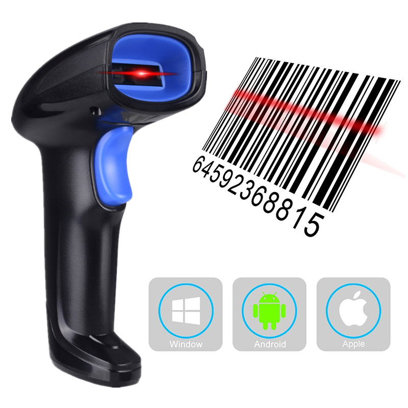 1D CCD Bluetooth Barcode Scanner Wireless For Store Supermarket YHD-1100CB