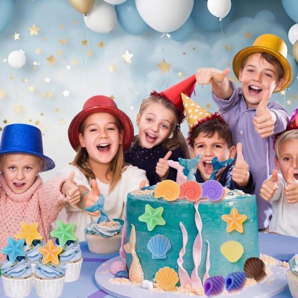 Silicone Sea Shell Mold Baking Mould Ice Cube Tray Shell Shape Silicone Mold For Chocolate, Soap, Candle, Fondant Birthday Cake Decoration And Jelly