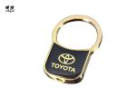 Push Style Toyota Car Keychains For Guys , Gold Finishing Metal Key Fobs