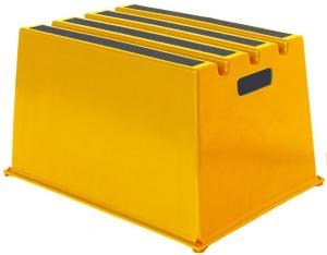 China Polyethylene Safety Plastic Single Step Stool Non Slip Stackable wholesale