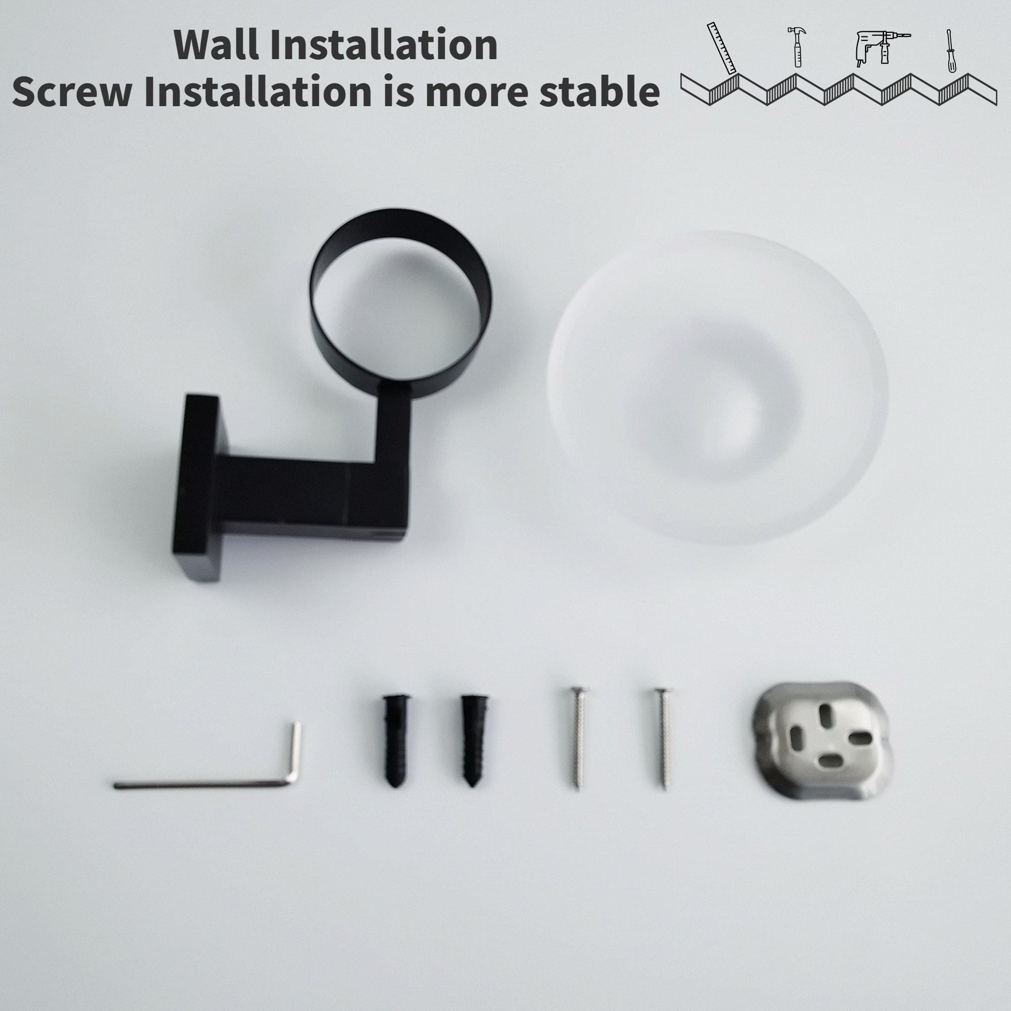 Satin Soap Case Wall Mounted Glass 304 Stainless Steel Bathroom Soap Holder