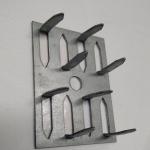 Galvanized steel impaling clips for acoustic panels