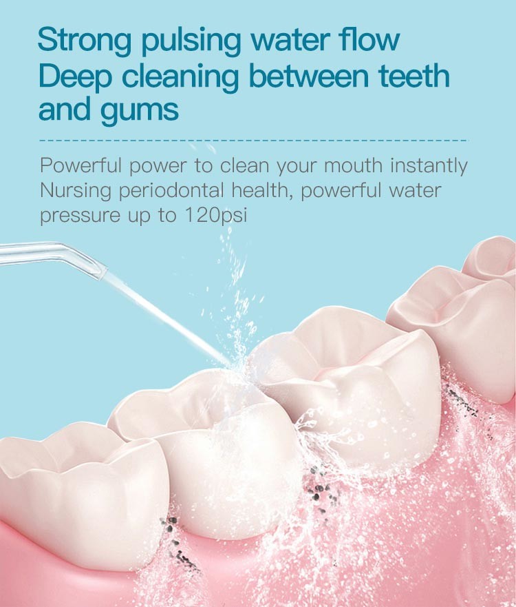 Cordless Dental Oral Irrigator Water Flosser 1000ml Water Tank Capacity