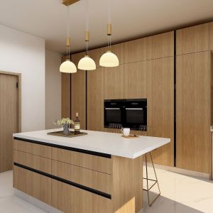 China E1 Buildin Pantry Complete Plywood Modern Kitchen Cabinet Prefabricated Furniture wholesale