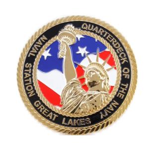 China Souvenir Gold Silver Copper Zinc Alloy Commemorative Challenge Coin Military Navy wholesale