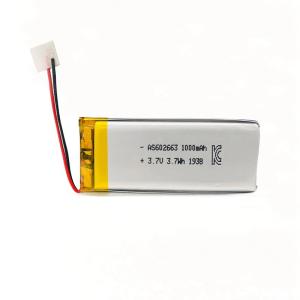 China PL602663 1000mAh 3.7 V Small Lipo Battery Overcharge Protection wholesale