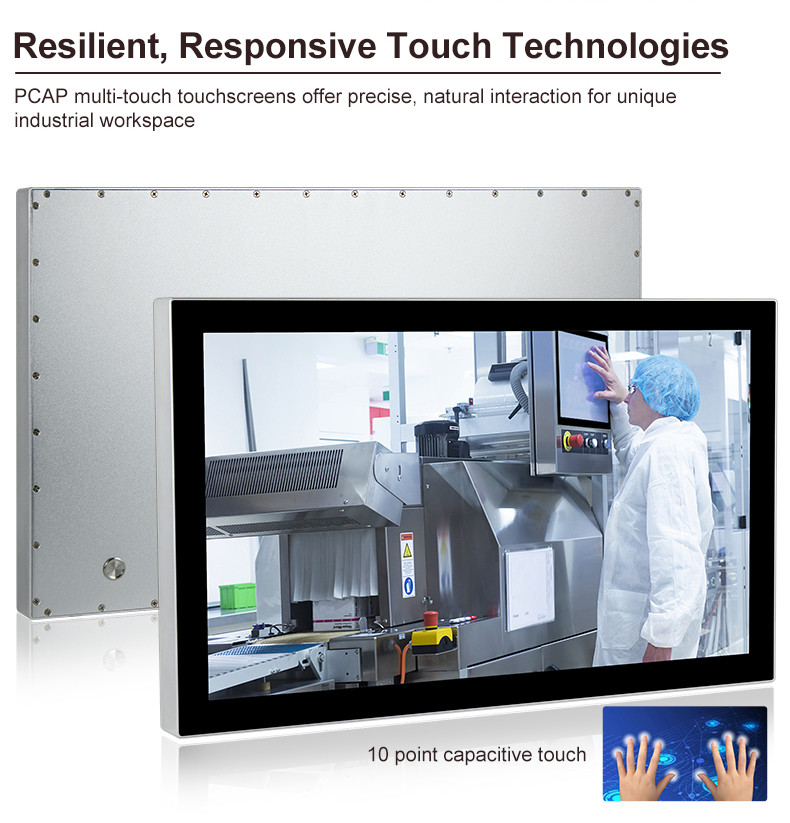 24 Inch HMI Touch Screen Panel Waterproof Industrial HMI Panel PC 4G RAM 32G SSD
