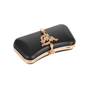 China Champagne Stone Delicate Box Clutch Frames Wallet Metal Frame wholesale