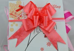 China Rose Printed or Heart logo Pull bow for Holiday and valentaine day gift packing wholesale