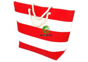China Tote Beach Cotton Canvas Shopping Bags Lightweight For Women Rope Handle wholesale