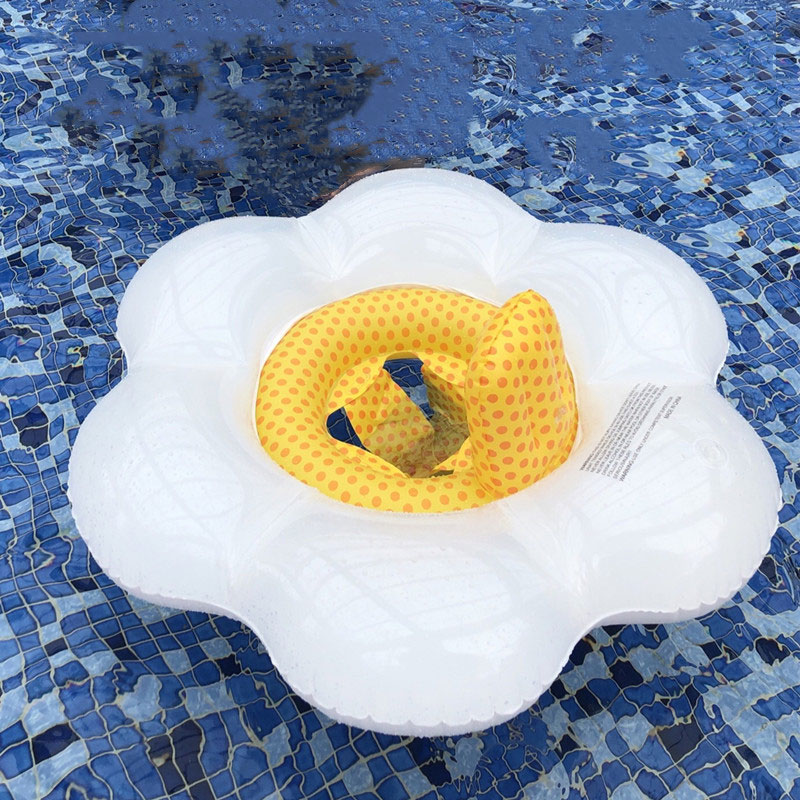 Kids' Swimming Pool Float Ring Tubes Cute Flower Pattern Design for Floating Fun