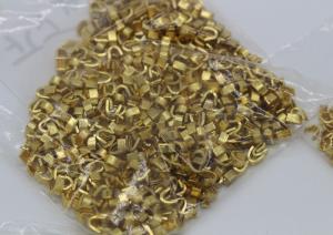 China Shiny Golden Zipper Bottom Stop Replacement , Brass Metal Zipper End Stop wholesale