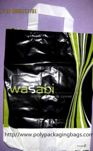 China Cotton Rope Plastic Handle Bags , Quadrate Bottom Soft Loop Shopping Bags wholesale