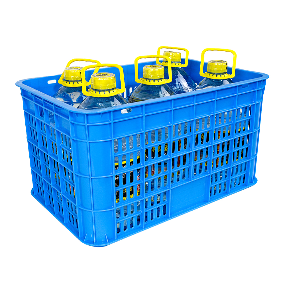 PP Supermarket Storage Mesh Basket for Fruit Vegetable Multifunction Blue Fruit Basket