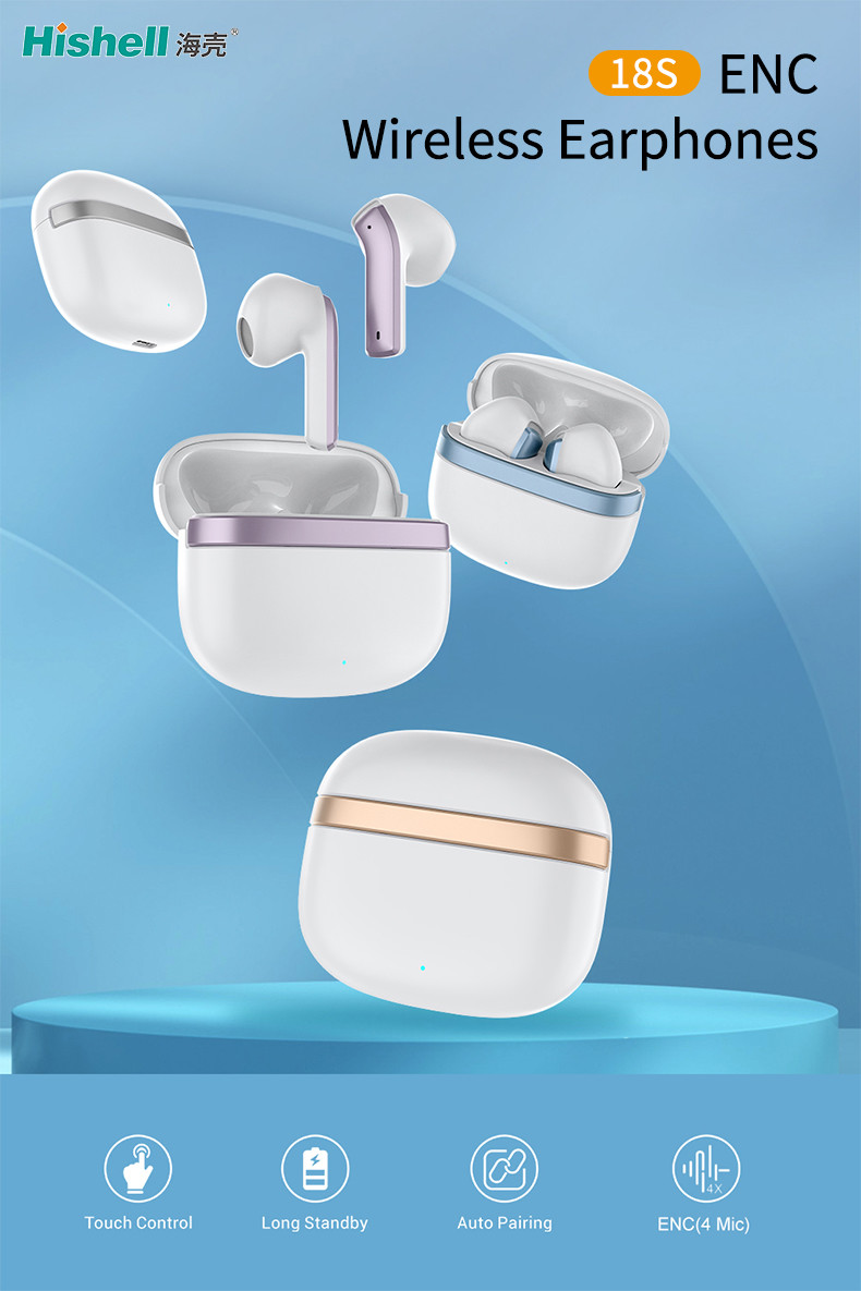 V5.1 Chipset TWS True Wireless Stereo Earbuds Hifi Noise Cancelling Earphones