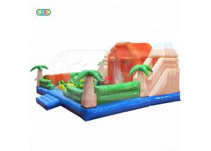 China Volcanic Dinosaur Jungle Inflatable Bounce House Combo CE Certification wholesale