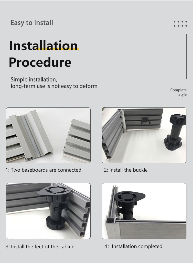 Baseboard Accessories PVC Skirting Board Holding-Down Line in Modern Design 24cm Width
