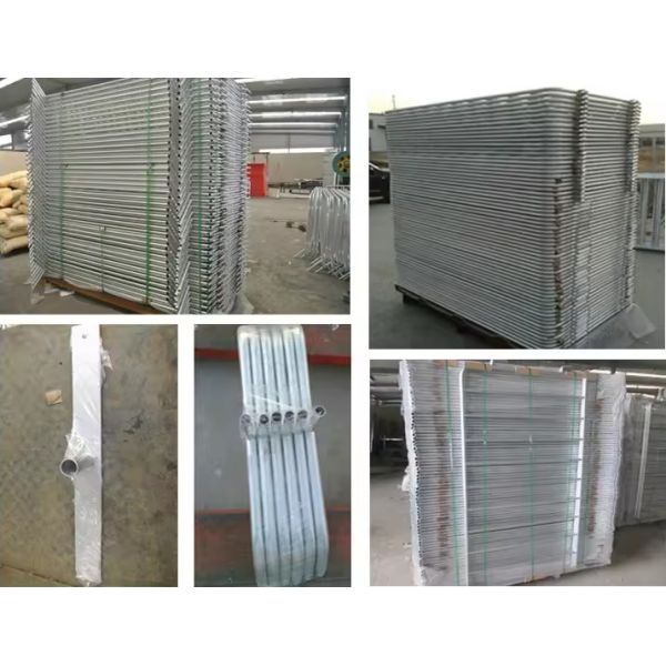 PVC Coated Temporary Crowd Control Barrier Fence 1.2M Black Metal Pedestrian Barriers