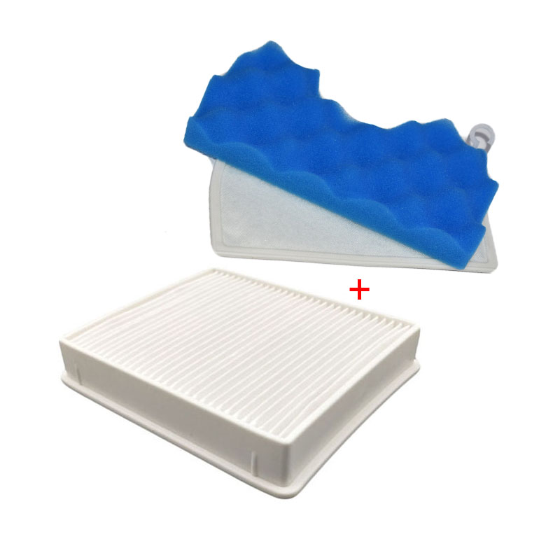 White Blue Sponge Foam Microfiber Vacuum Cleaner HEPA Filter