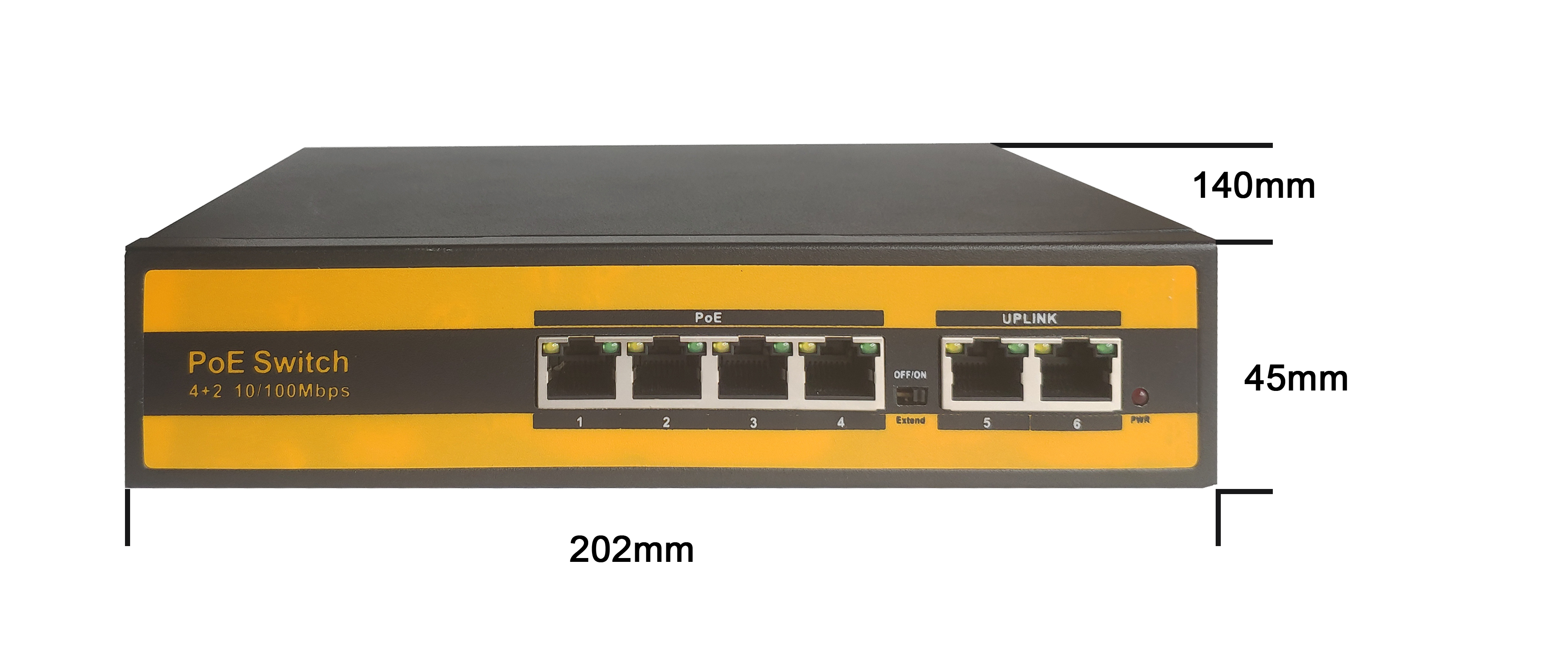 fast Power over ethernet switch with 4 port for IP camera IEEE 802.3af/at