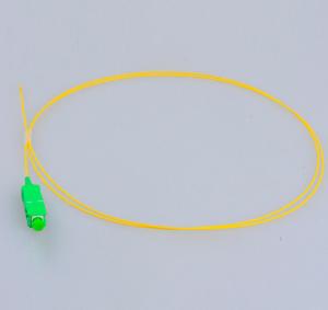 China 1310 / 1550nm Fiber Optic Pigtail Single Mode SC / APC G657A1 2.0mm Dia Yellow Cable wholesale