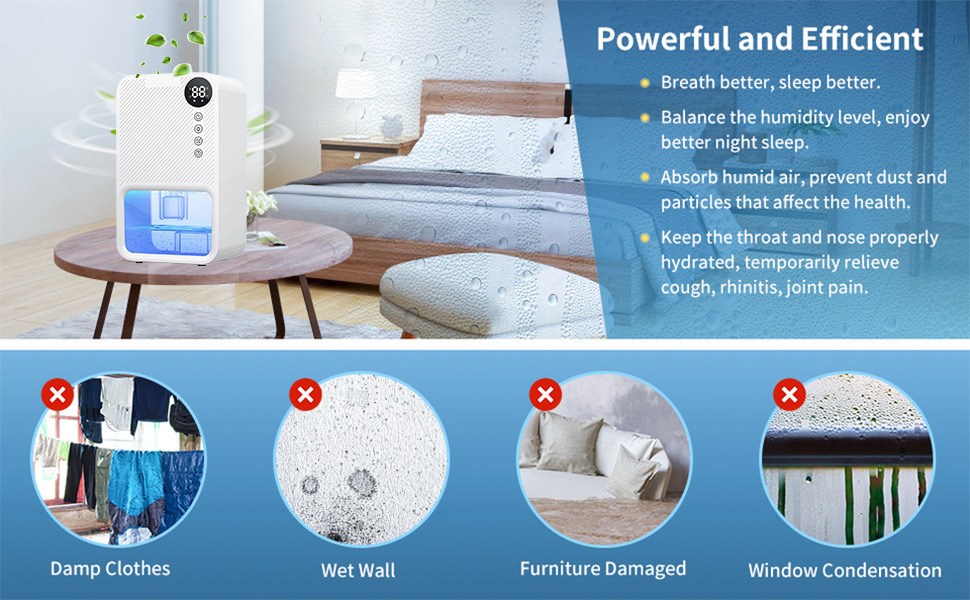 Intelligent Visible Dehumidifier for Moisture-Proof and Bedroom Drying in Small Spaces