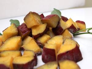China IQF Frozen Steamed Sweet Potato, Fan cut with skin, vatiety of 'shengli 100' wholesale