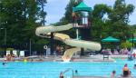 Outdoor Playground Swimming Pool Equipment Fiberglass Spiral Slide