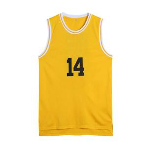 China OEM Basketball Vest Tops Mens Round Collar Football Jersey With Number wholesale